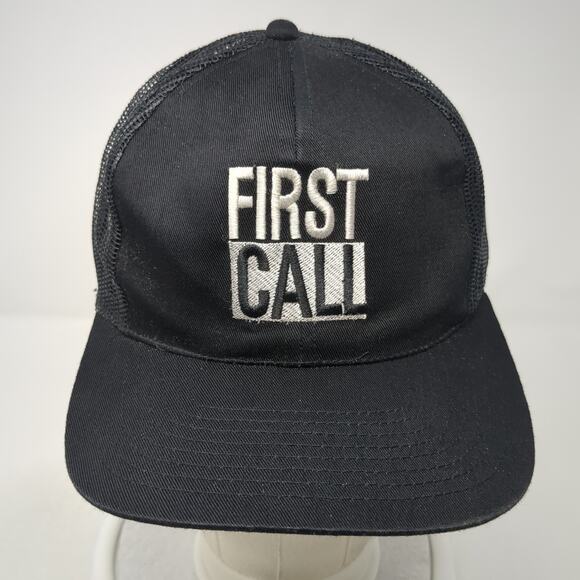 First Call Snapback Trucker Hat Black OS Adjustable Embroidered Team O'Reilly - Picture 2 of 9
